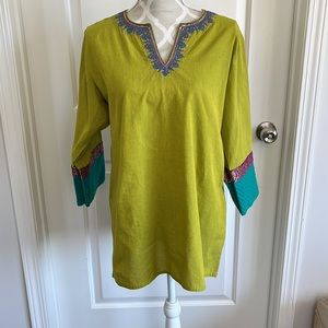 Westside boho sequin/embroidered top size xl